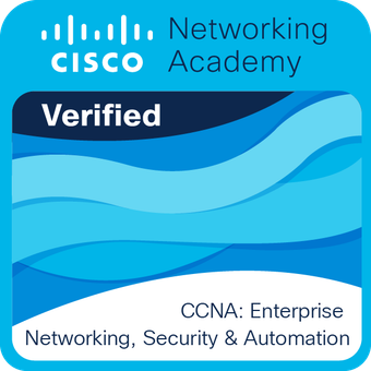 Insignia de CCNA: Enterprise Networking, Security, and Automation